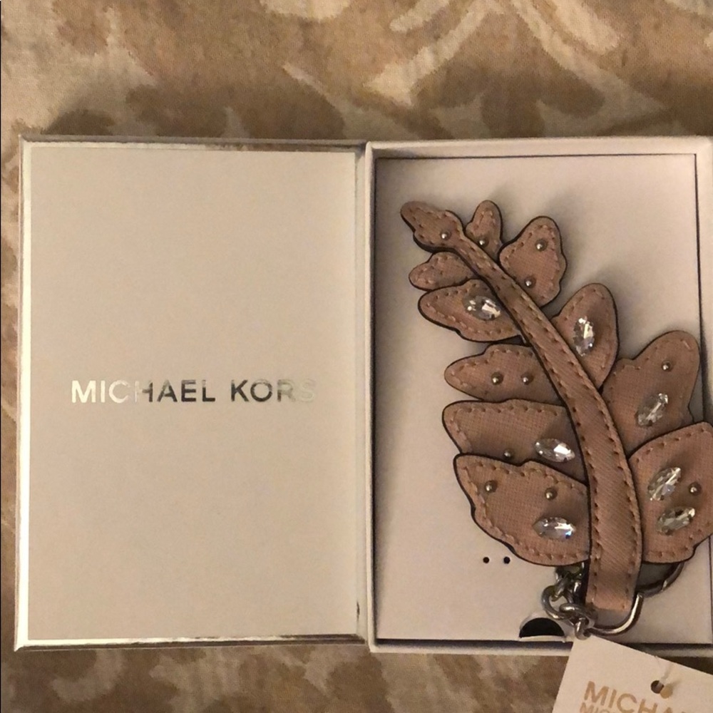 Michael Kors Pink Leather Keychain